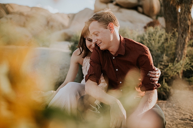 We're swooning over this super romantic desert engagement!