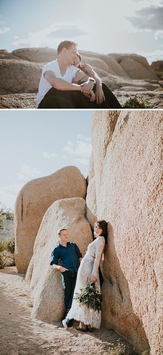 We're swooning over this super romantic desert engagement!