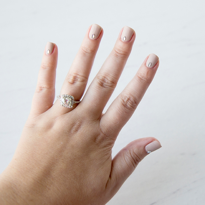 Learn how to use matte top coat for your bridal manicure!