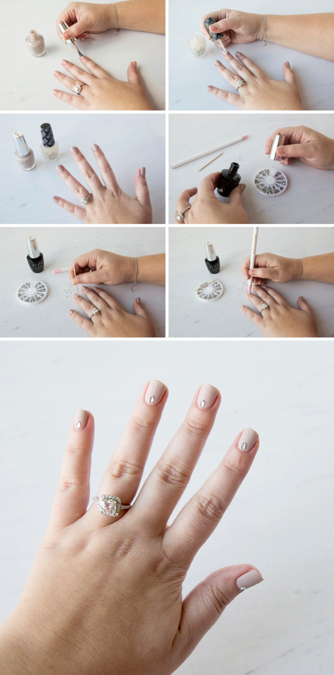 Learn how to use matte top coat for your bridal manicure!