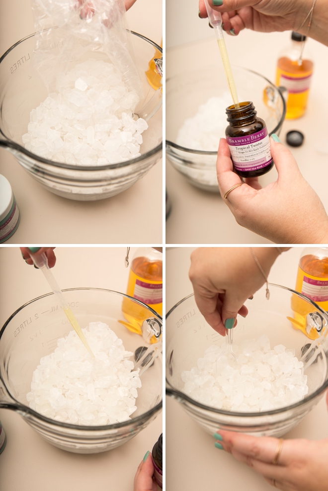 You HAVE to see these gorgeous, giant sparkling bath salts, learn how to easy they are to make!