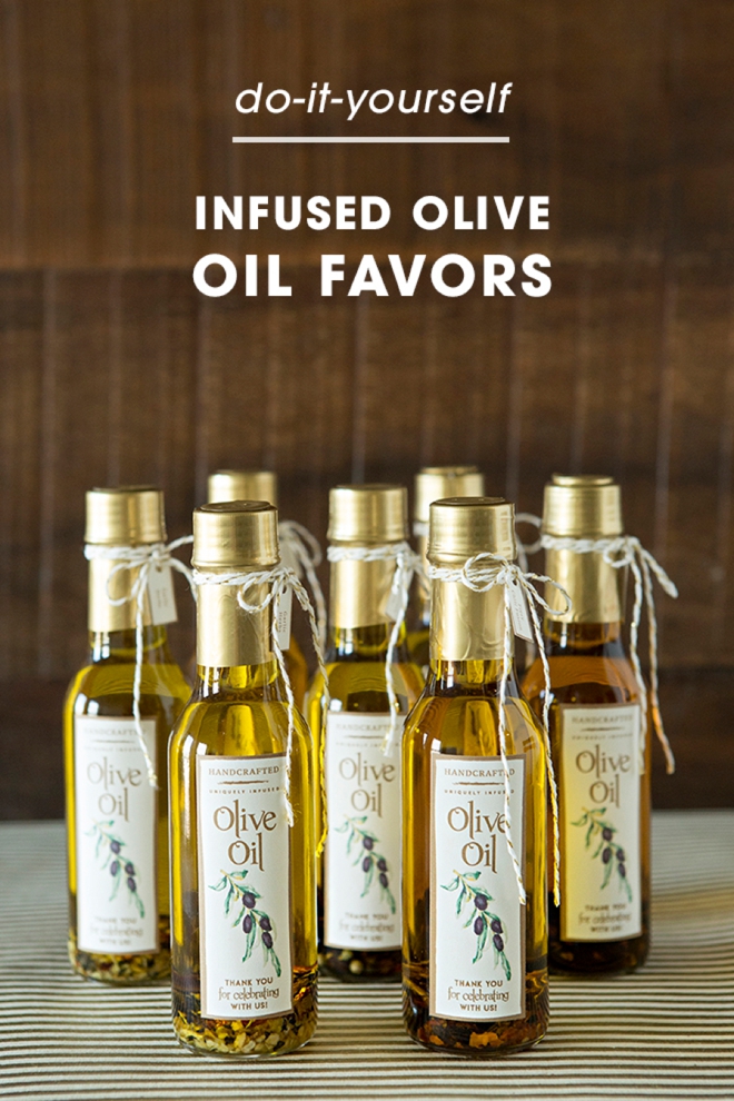 Learn how easy it is to make your own infused olive oil wedding favors!