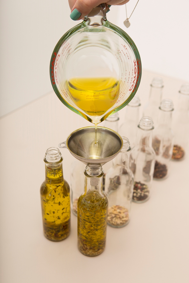 Learn how easy it is to make your own infused olive oil wedding favors!