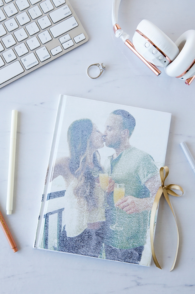 Learn how to make your own photo transfer journal, it only takes a few minutes!