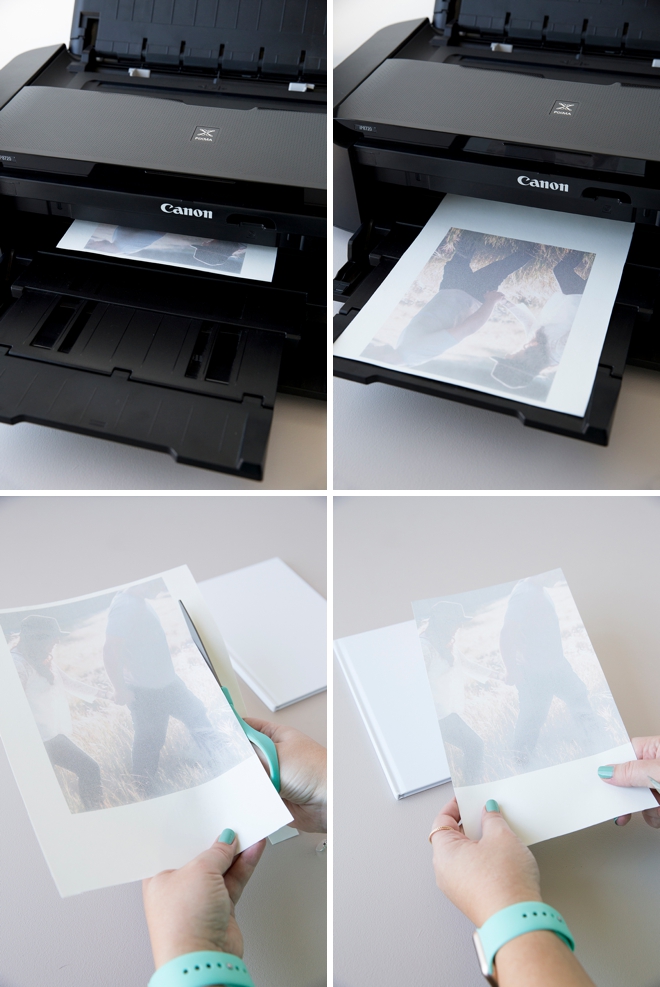 Learn how to make your own photo transfer journal, it only takes a few minutes!