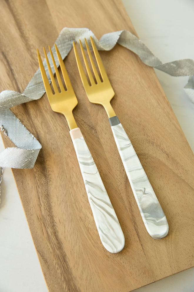 Learn how to make these adorable wedding cake forks using oven-bake clay!