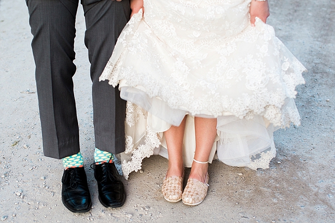 How cute is this snap of the Bride and Groom's shoes?! So cute!