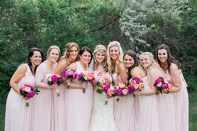 We love the Bride and her Bridesmaids before the sweet ceremony!