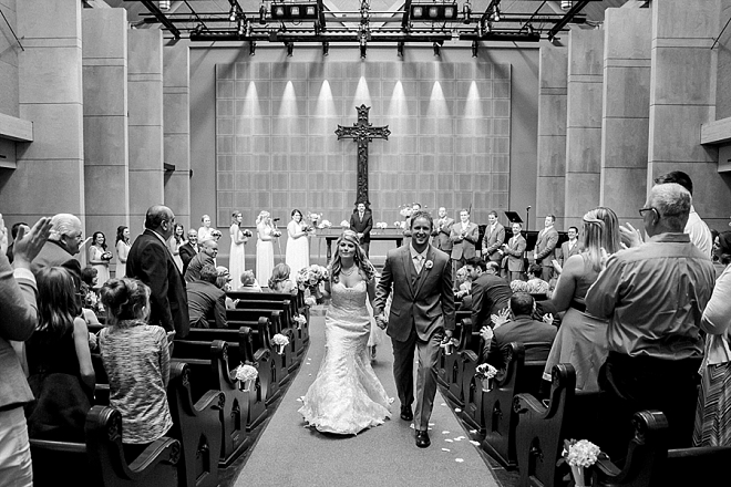 We're crushing on this couple's super sweet church ceremony!