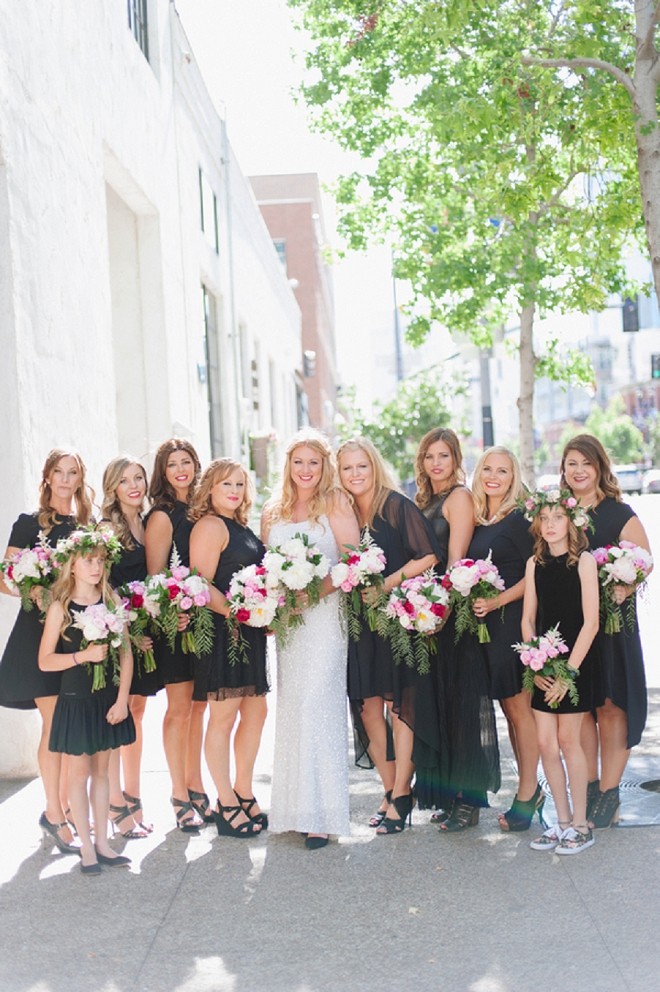 We love this Bride and her gorgeous wedding party!
