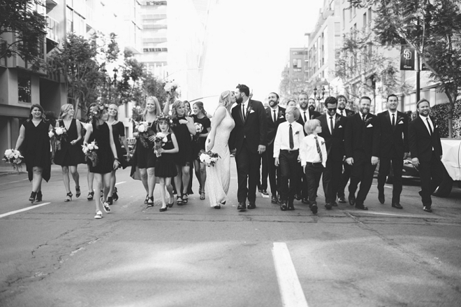 We love this Bride + Groom and their stunning wedding party!