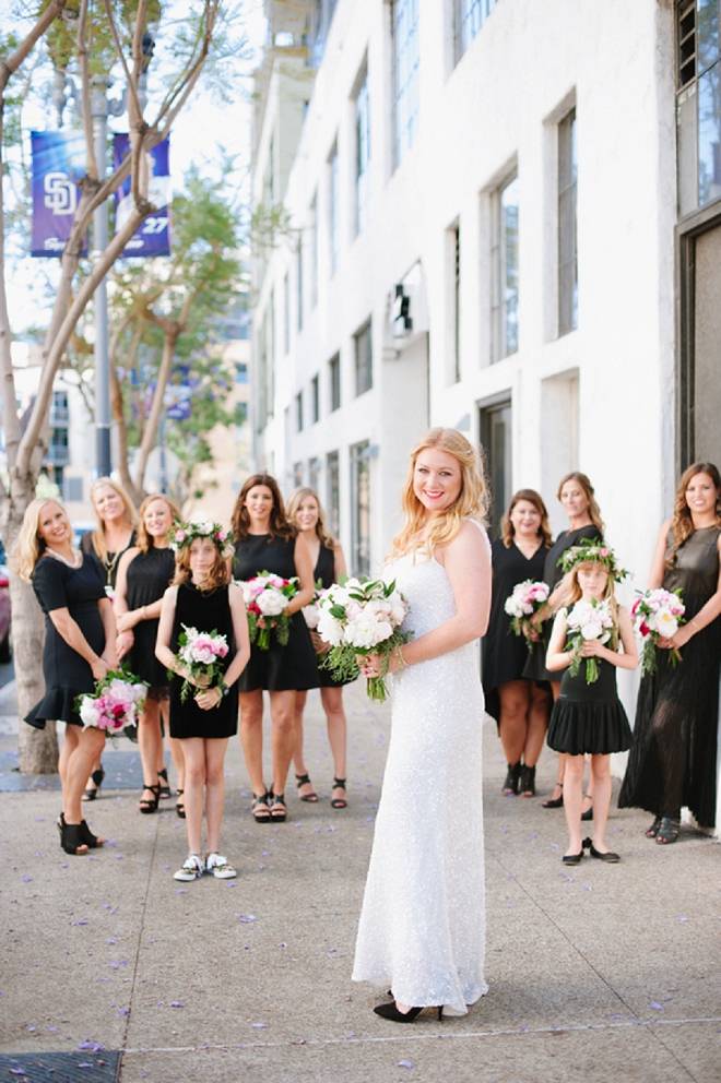 We love this Bride and her gorgeous wedding party!