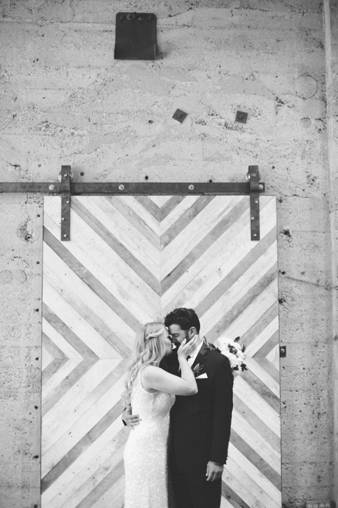 We are swooning over this gorgeous Mr. and Mrs. and their amazing loft wedding!