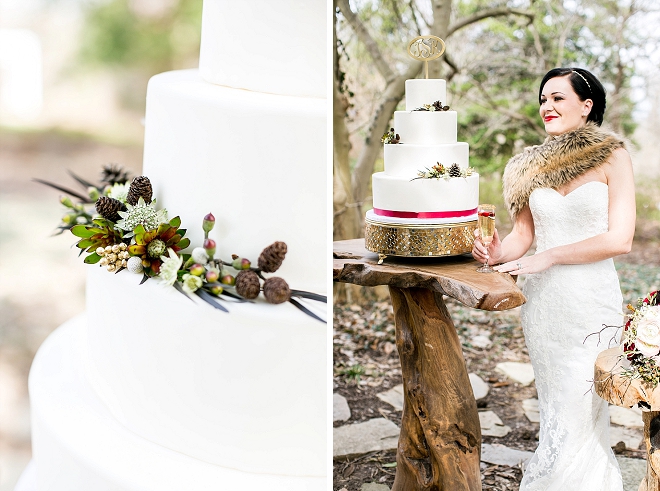 How darling is this snow white themed wedding cake?! LOVE!