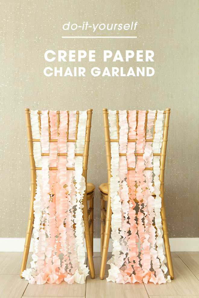 Learn how easily you can make this chic wedding chair decor out of just crepe paper!