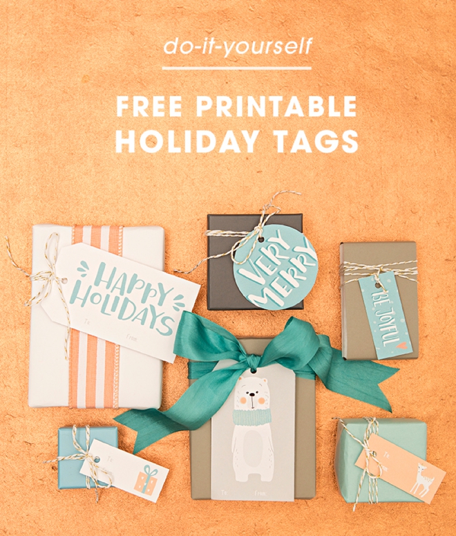 Download and print these darling holiday gift tags for free!