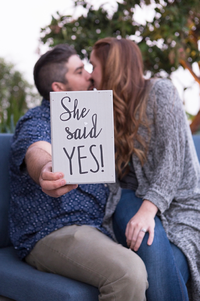 Learn how to quickly make a cute She Said Yes sign to bring along for your proposal!