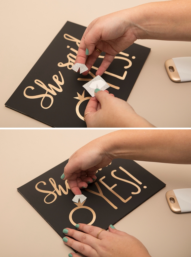 Learn how to quickly make a cute She Said Yes sign to bring along for your proposal!