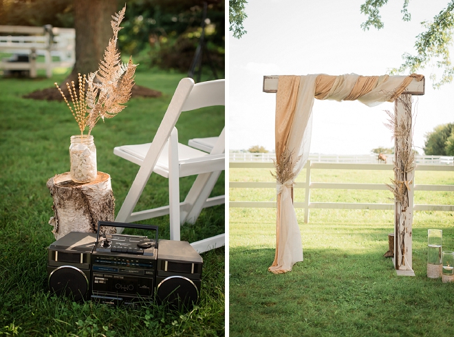 We're loving this stunning outdoor wedding with tons of DIY details!