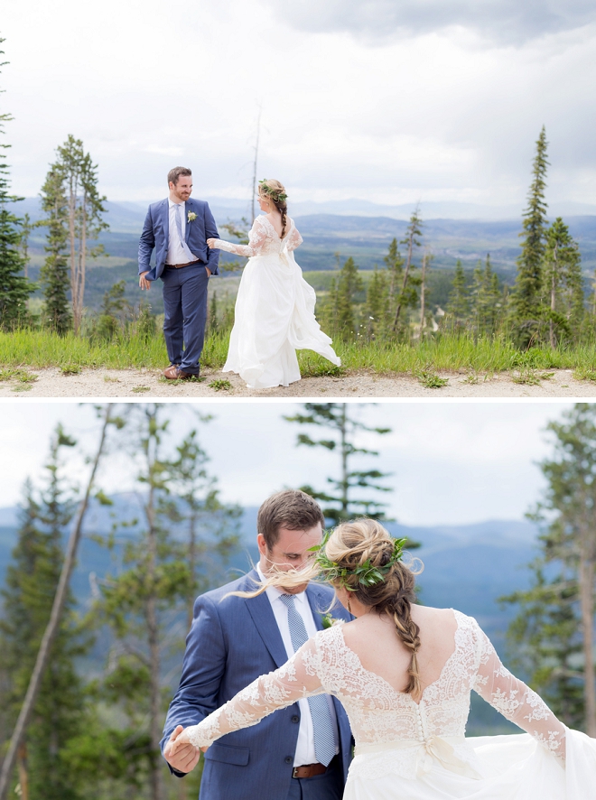We love this couple and their super sweet first look!