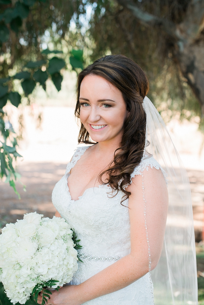 The beautiful Bride before the ceremony!