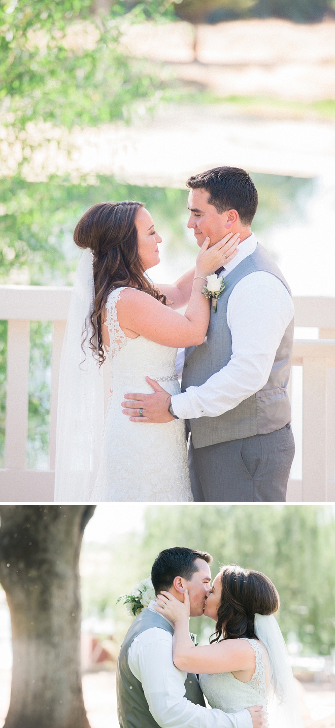 Super sweet first kiss as Mr. and Mrs!