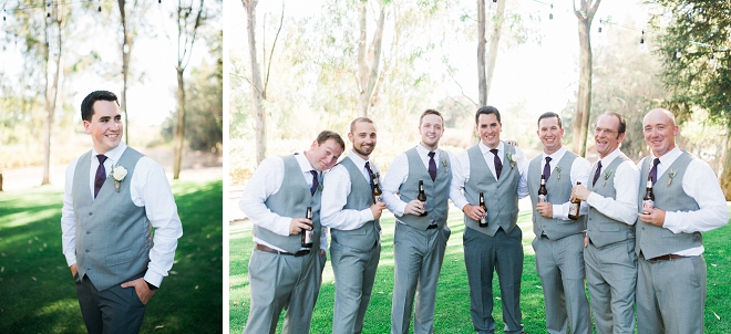 The handsome Groom and his Groomsmen before the ceremony!