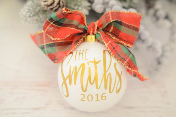 We LOVE this super cute personalized Christmas Ornament!