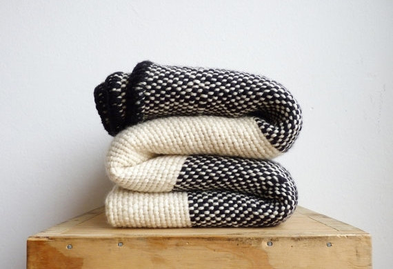 How warm and cozy does this striped blanket look?!