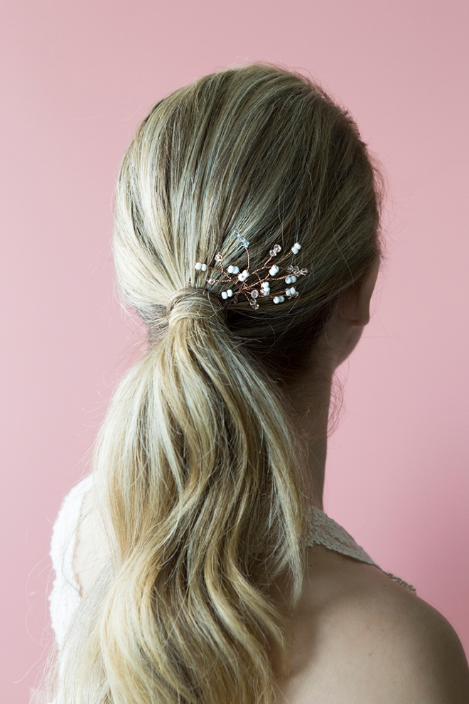 Learn how to make this stunning vine-style bridal hair pin! It's easier than you think!