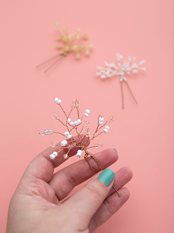 Learn how to make this stunning vine-style bridal hair pin! It's easier than you think!