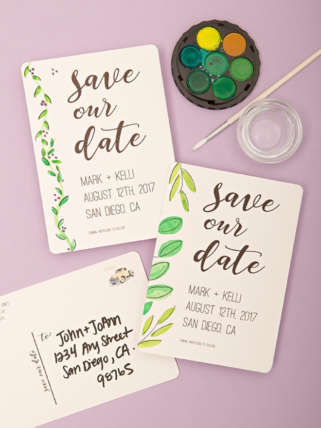 Painted Save the Date - Save the Date Cards