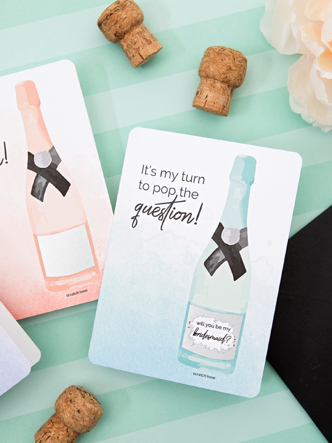 You HAVE to see these adorable will you be my bridesmaid scratcher cards! You can print them for free!