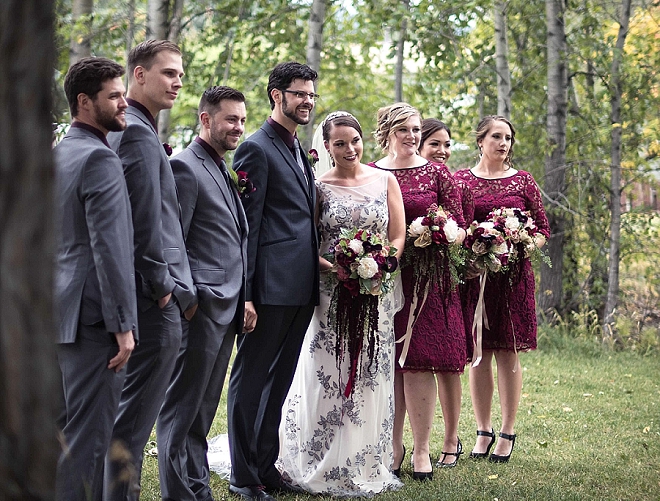 Fun shot of the Bride and Groom and their gorgeous wedding party!