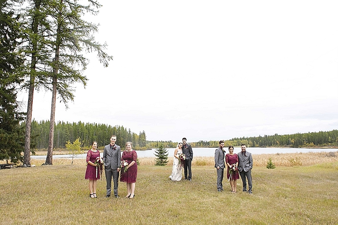 Fun shot of the Bride and Groom and their gorgeous wedding party!