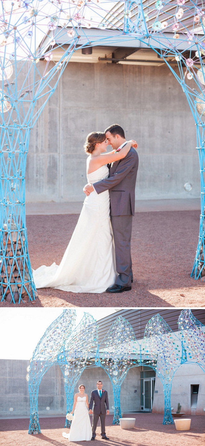 We can't get over this super in love couple and their stunning gallery wedding!