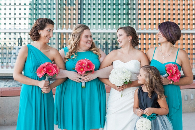 The beautiful Bride with her Bridesmaid's and daughter before the big day!