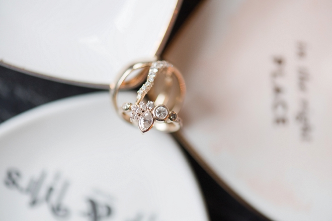 How gorgeous is this Bride's ring made from the melted metal of the Bride and Groom's parents wedding bands! Swoon!