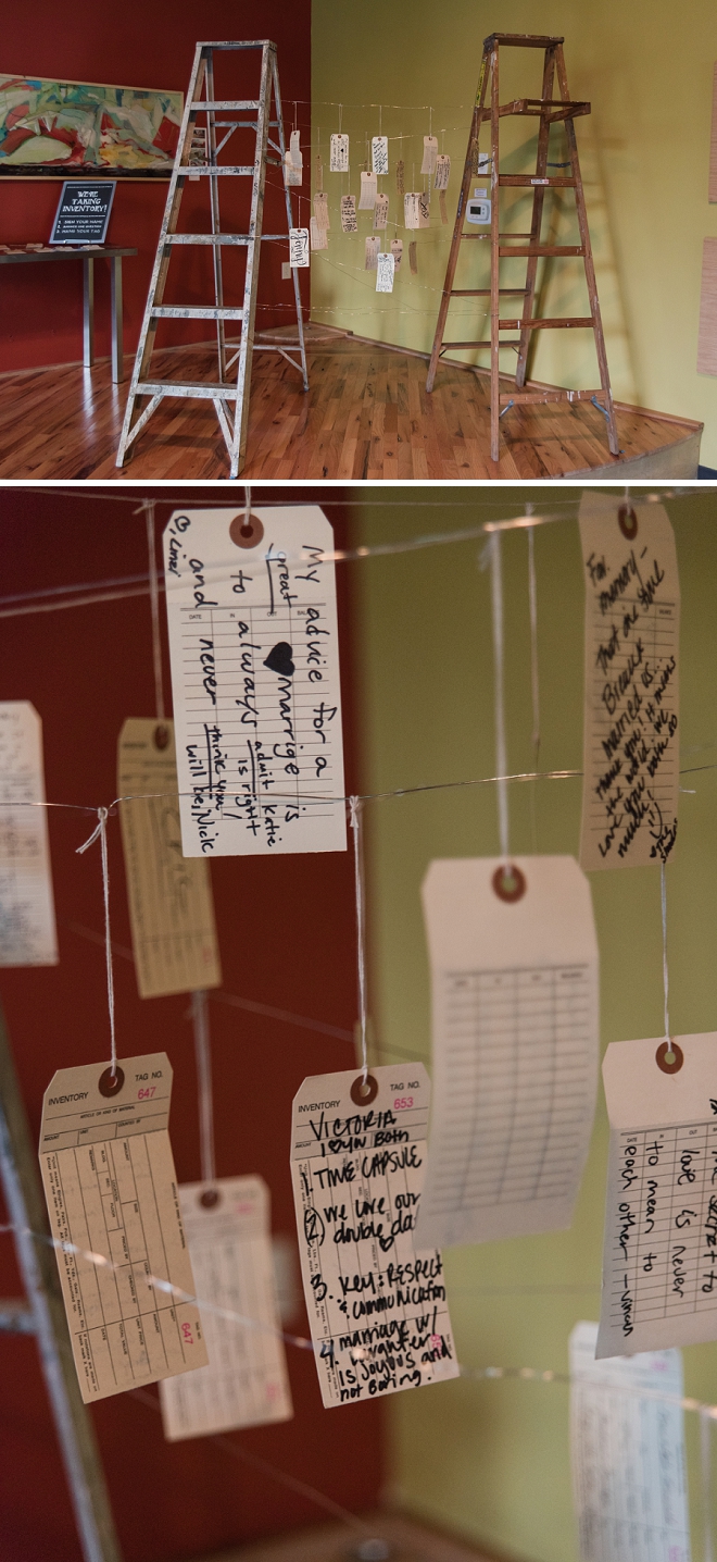How cute is this inventory guest book idea? We love it!