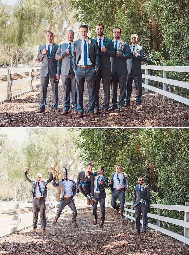 We love this snap of the handsome Groom and his Groomsmen before the ceremony!