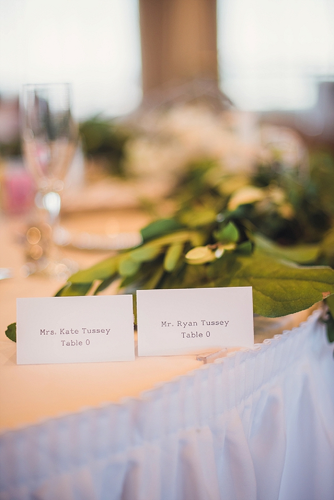 Such a sweet snap of this Mr. and Mrs. sweetheart table!