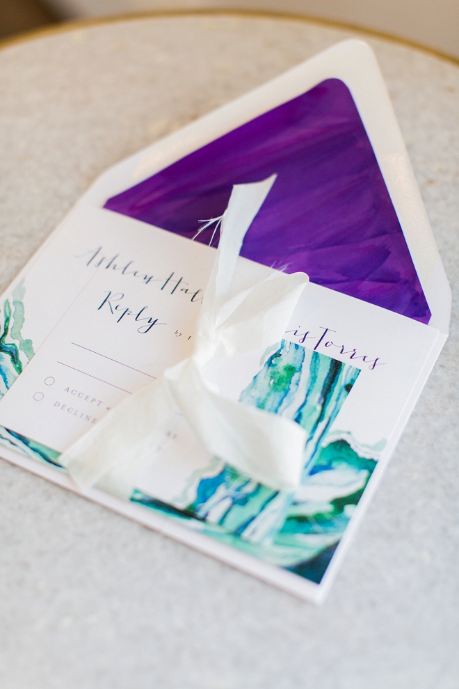 We love these stunning jewel toned invitations!!