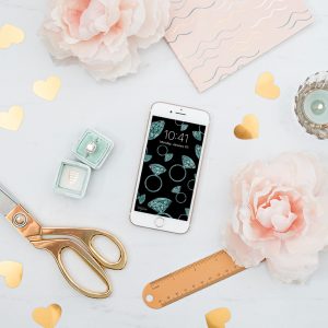 Click to get these darling free iPhone wallpapers for the DIY bride!