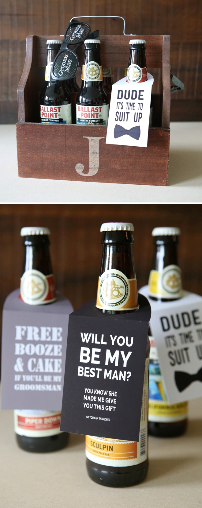 Awesome, free printable groomsmen beer gift tags!