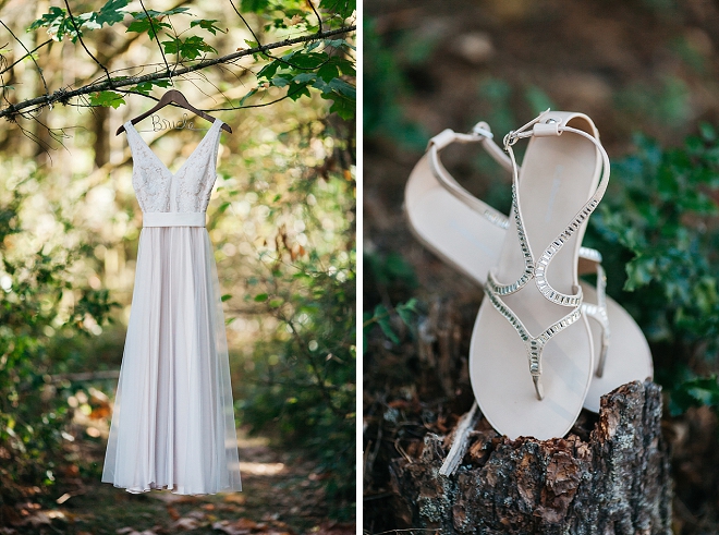 We're loving this Bride's wedding dress!