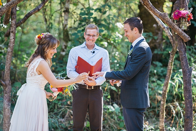 We're swooning over this dreamy forest wedding ceremony!