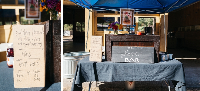 Check out the love bar this couple crafted!? Love!