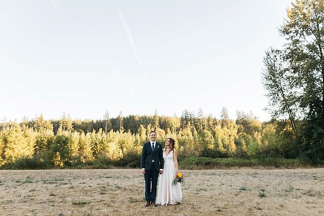Crushing on this super romantic Mr. and Mrs. and their dreamy forest wedding!