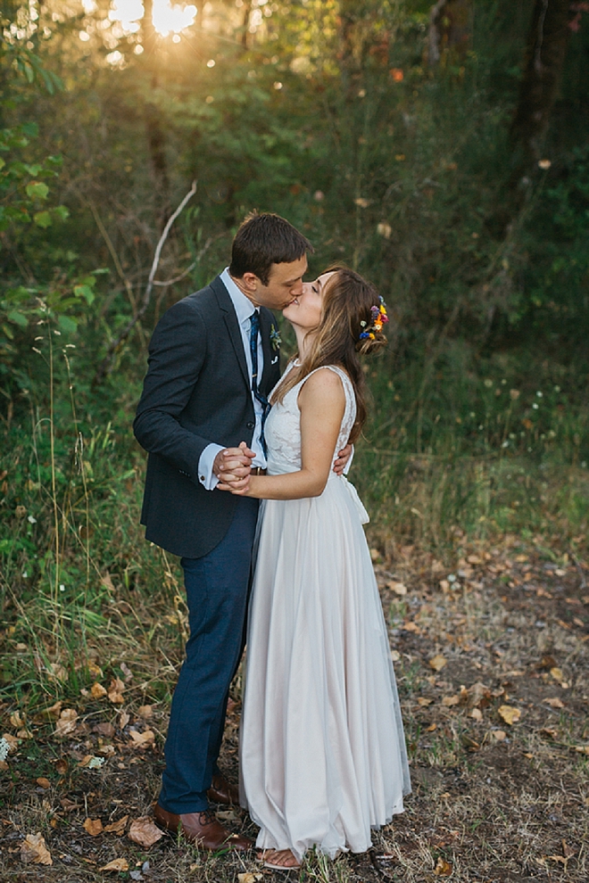 We're in LOVE with this super romantic forest wedding!