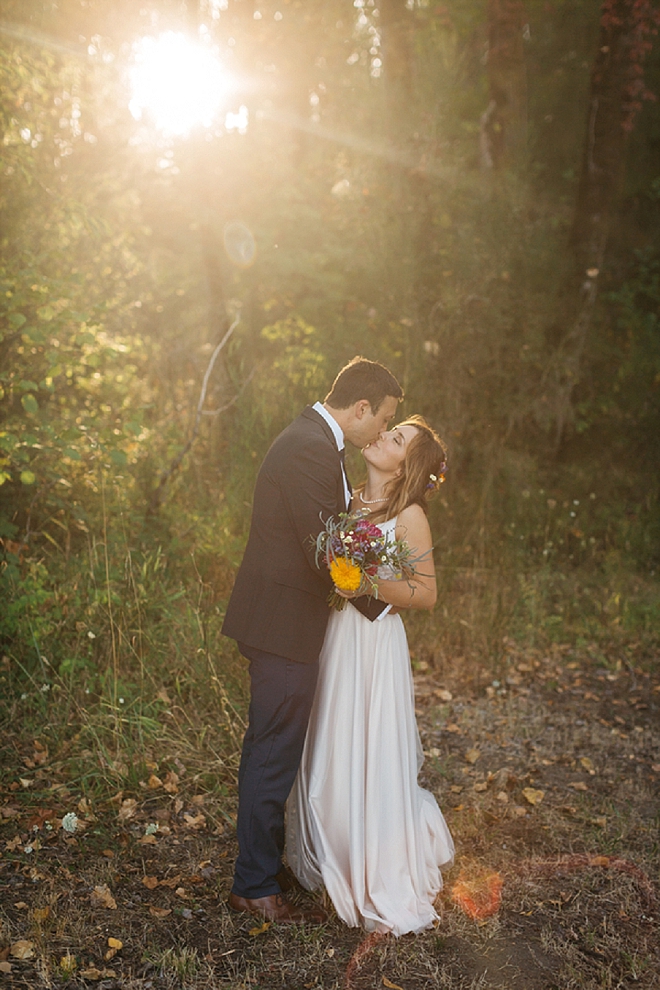 Crushing on this super romantic Mr. and Mrs. and their dreamy forest wedding!